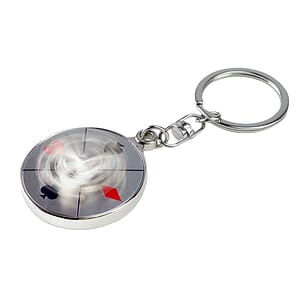 Spinning Casino Airplane Keychain
