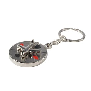 Spinning Casino Airplane Keychain