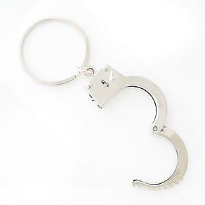 Metal Mini Handcuff Key Tag