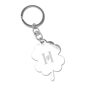 Four Leaf Clover Metal Key Tag