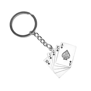 Royal Flush Poker Cards Metal Key Tag - Small