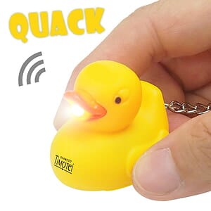 Rubber Duckie LED Light Keychain