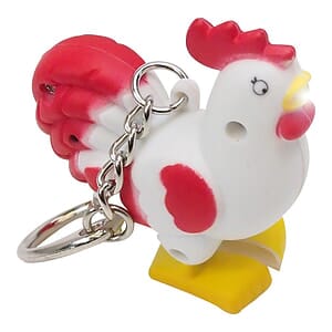 Crowing Rooster LED Light Keychain