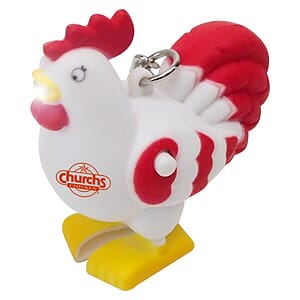 Crowing Rooster LED Light Keychain