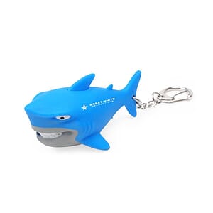Great White Shark LED Light & Sound Keychain