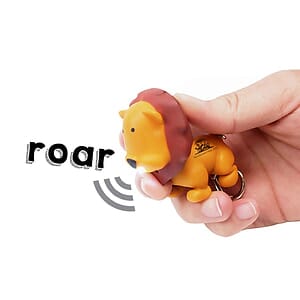 Lion LED Light & Sound Keychain