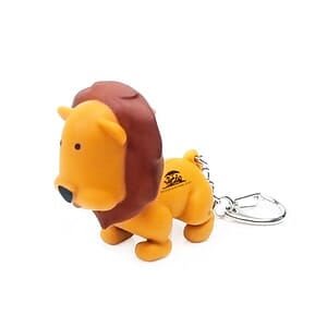 Lion LED Light & Sound Keychain