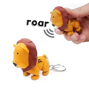 Lion LED Light & Sound Keychain