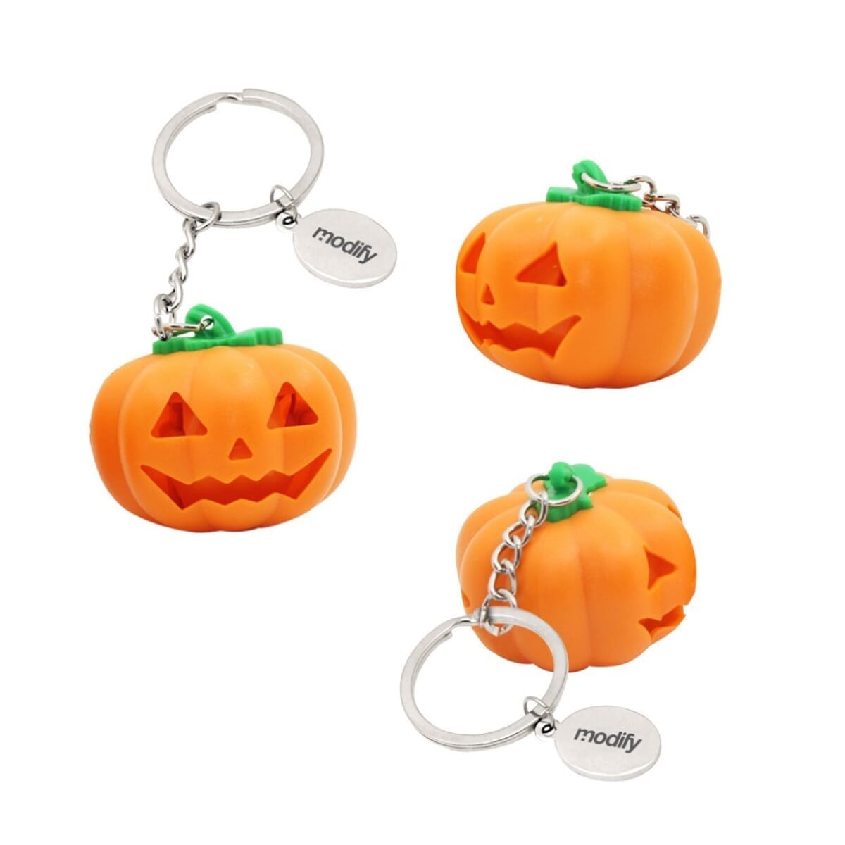 Jack-o-Lantern LED Keychain
