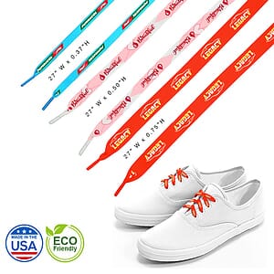 Made in the USA 27" Eco-Friendly Custom Shoelaces - 1/2'' width