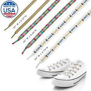 Made in the USA 45" Custom Shoelaces - 3/8" width