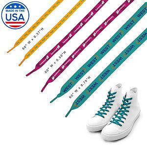 Made in the USA 60" Custom Shoelaces - 3/8" width