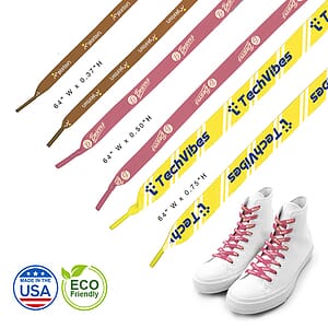 LS-1016-ECO - Made in the USA 64" Eco-Friendly Custom Shoelaces 1/2'' Width