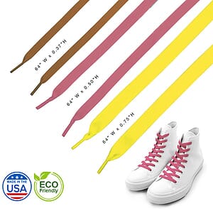 LS-1016-ECO - Made in the USA 64" Eco-Friendly Custom Shoelaces 3/8'' width