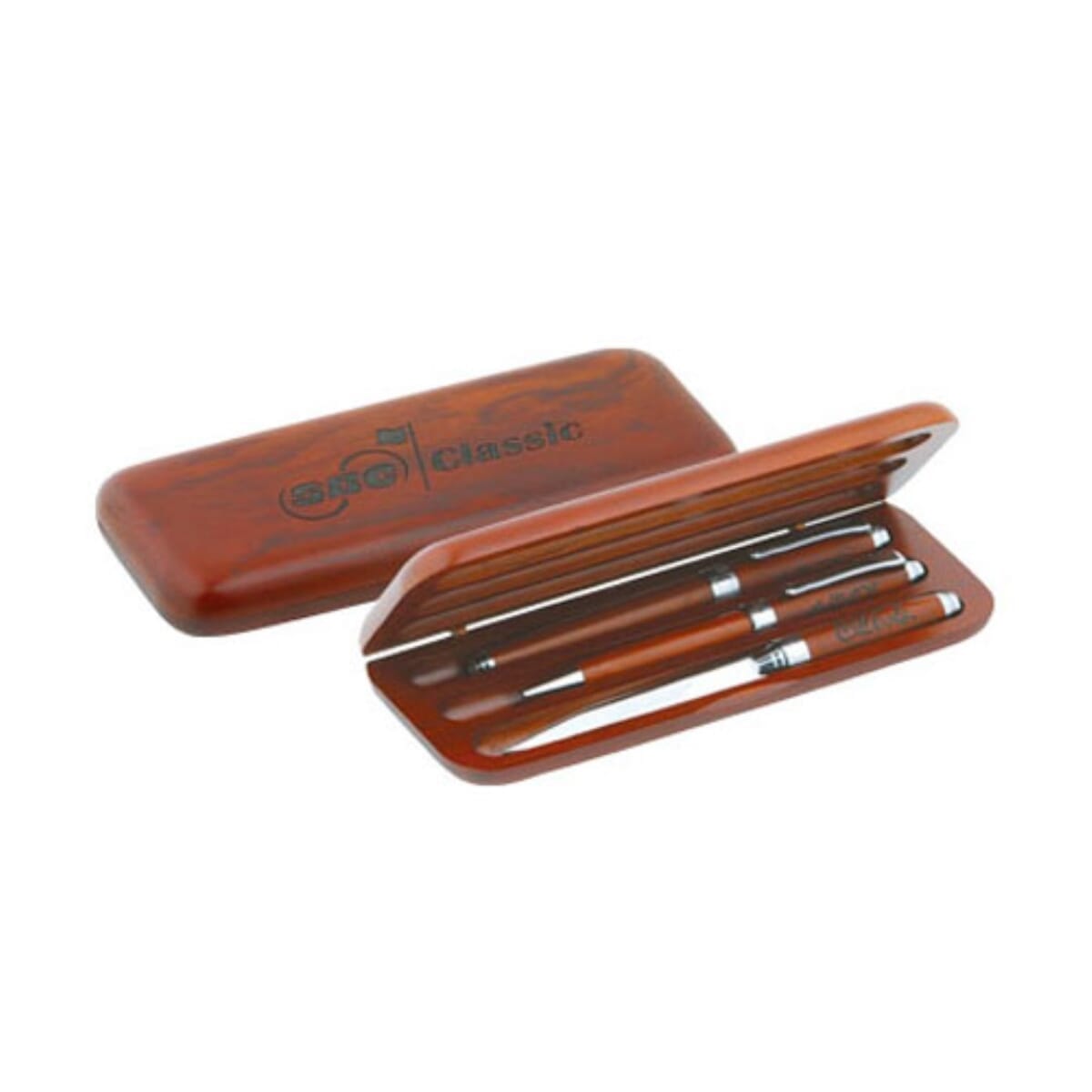 Wood Triple Pen Gift Box
