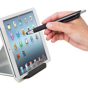 Click Action Plastic Ballpoint Stylus Pen