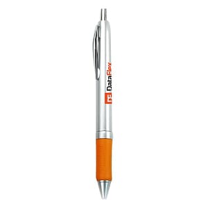 Silver Barrel Banner Pen