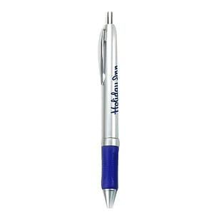Silver Barrel Banner Pen