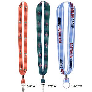 Made in the USA Ribbon Material Lanyard 7/8'' Width