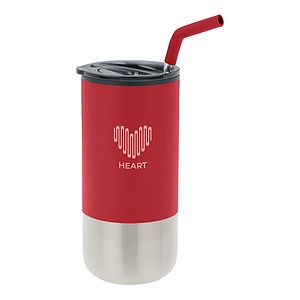Palma 16 oz Tumbler with Silicone Tip Straw