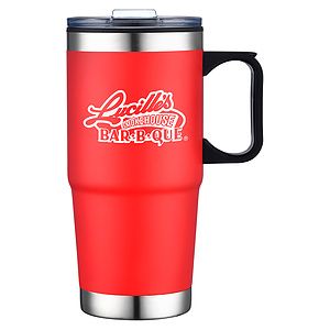 24 oz Silver Bottom Travel Mug