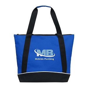 Jumbo Two-Tone Zipper Tote Bag