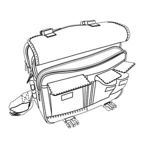 Digital Camo Deluxe Portfolio Briefcase Messenger Bag