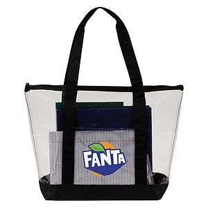 Stadium PVC Clear Zipper Tote Bag