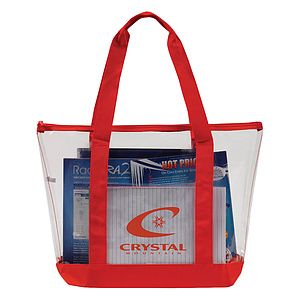 Stadium PVC Clear Zipper Tote Bag