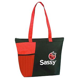 Poly Zipper Tote Bag