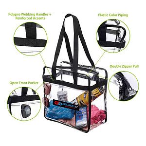 Stadium Clear PVC Zipper Tote Bag