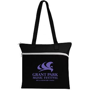 Poly Large Zipper Tote Bag