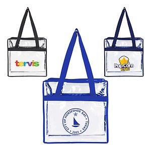 Clear Zippered Tote Bag