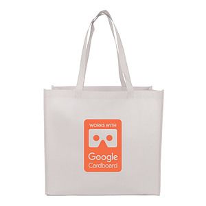 Large Laminated Matte Shopping Tote Bag