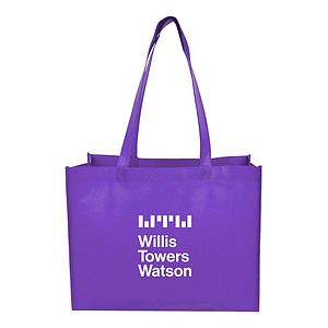 Medium Laminated Matte Shopping Tote Bag