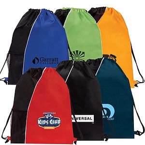 Poly Colorblock Drawstring Backpack