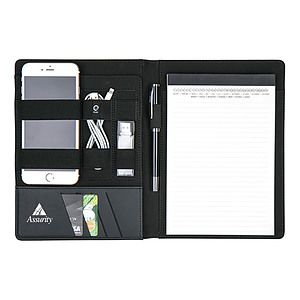 Linen Tech Organizer Portfolio Notebook