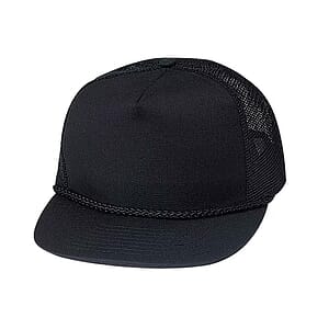 Structured Cotton Blend Twill Mesh Cap