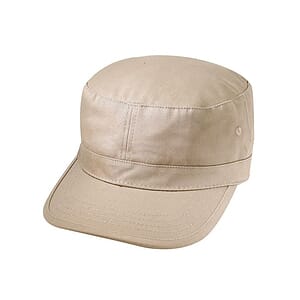 Military-Style Cotton Twill Cap
