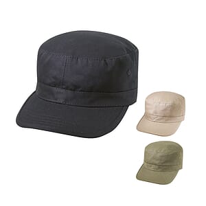 Military-Style Cotton Twill Cap