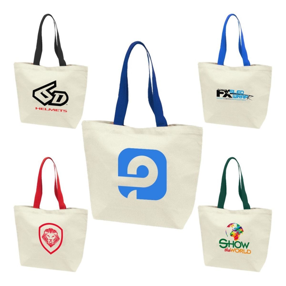 Hook Closure Cotton Canvas Tote Bag