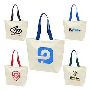 Hook Closure Cotton Canvas Tote Bag