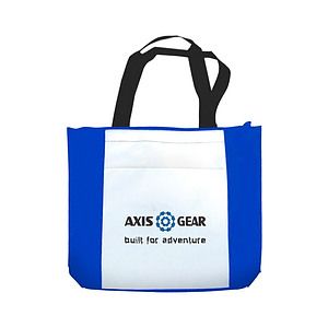 Polyester Two-tone Zipper Tote Bag