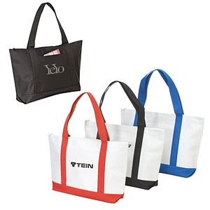 Poly Zipper Tote Bag
