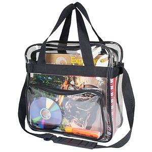 Clear Vinyl Messenger Bag