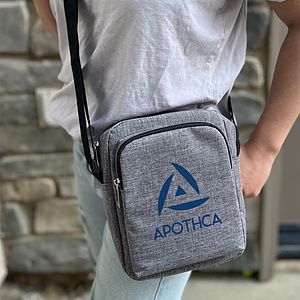 Vertical Triple Zipper Sling Bag