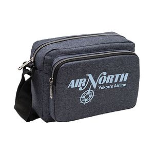 Horizontal Triple Zipper Sling Bag