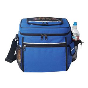 24 Pack Multi Pocket Polyester Insulated Cooler Lunch Bag