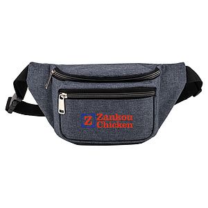 Triple Zipper Heather Fanny Pack