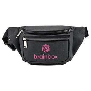 Triple Zipper Heather Fanny Pack